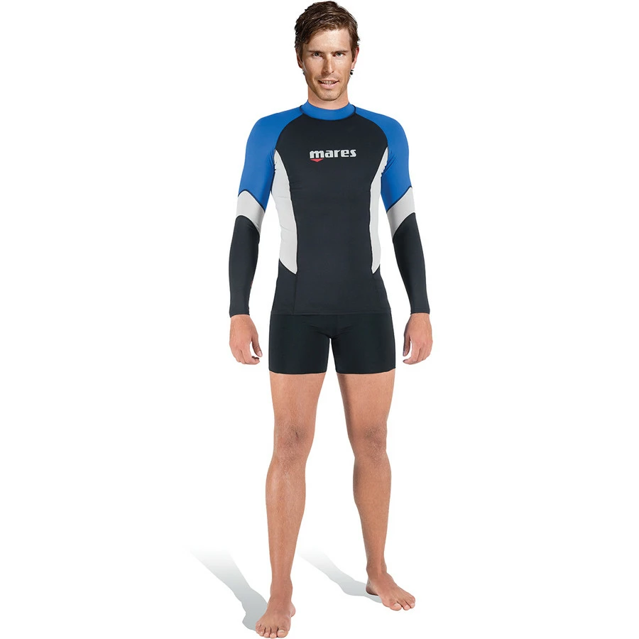 Lycra RASH GUARD MARES UPF 80+ Manches Longues Homme Bleu 3 Lycra RASH GUARD MARES UPF 80+ Manches Longues Homme Bleu