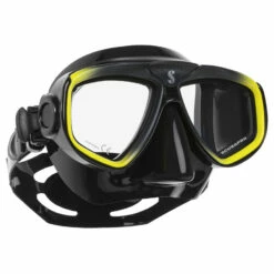 Masque ZOOM EVO SCUBAPRO -La Palanquee Soldes Magasin masque zoom evo noir jaune 2