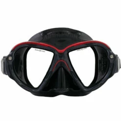 Masque REVEAL ULTRAFIT AQUALUNG + Verres POSITIFS -La Palanquee Soldes Magasin reveal uf noir rouge 3